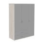 Preview: Kleiderschrank 3 Türen 2 Schübe Kieferweiß/Urban Grey Preview: Kleiderschrank 3 Türen 2 Schübe Kieferweiß/Urban Grey