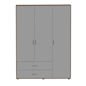 Preview: Kleiderschrank 3 Türen 2 Schübe Terra/Urban Grey Preview: Kleiderschrank 3 Türen 2 Schübe Terra/Urban Grey