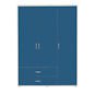 Preview: Kleiderschrank 3 Türen 2 Schübe Kieferweiß/Nordic Blue Preview: Kleiderschrank 3 Türen 2 Schübe Kieferweiß/Nordic Blue