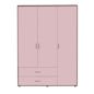 Preview: Kleiderschrank 3 Türen 2 Schübe Terra/Rosa Preview: Kleiderschrank 3 Türen 2 Schübe Terra/Rosa