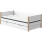 Preview: Flexa Nor Einzelbett Gästebett 90x200 Eiche / White Preview: Flexa Nor Einzelbett Gästebett 90x200 Eiche / White