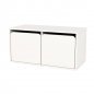 Preview: Flexa Shelfie Kommode mit 2 Türen in deckend weiß Preview: Flexa Shelfie Kommode mit 2 Türen in deckend weiß