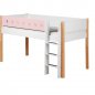 Preview: Flexa White Spielbett 90x190 gerade Leiter weiß/birke/rosa Preview: Flexa White Spielbett 90x190 gerade Leiter weiß/birke/rosa