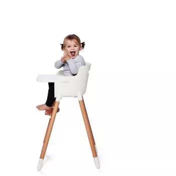 Flexa Baby Hochstuhl mit Gurt/Tisch weiß