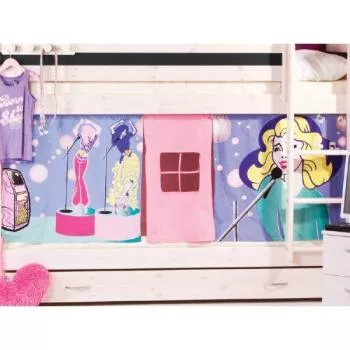 Flexa Basic Trendy 4-tlg. Vorhang 74 cm, lila/pink Pop girls