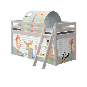 Flexa Spielbett 90x200 Schrägleiter in grau