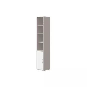 Flexa Regal, 1 Tür, 3 Böden grau/weiß