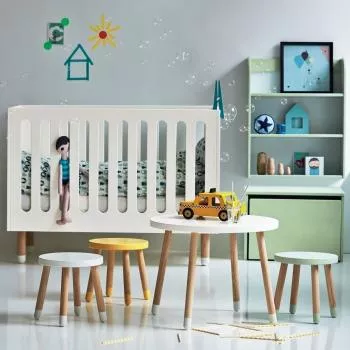 Flexa Dots Kinderbett / Babybett in 60x120 cm weiß