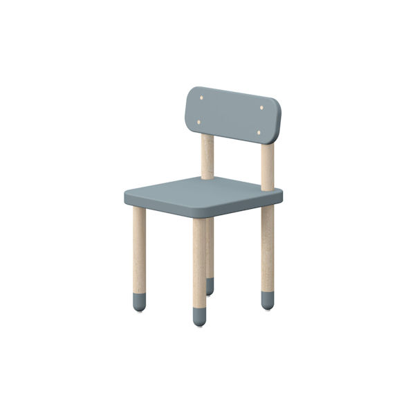 Flexa Dots Kinder-Stuhl eckig Light Blue