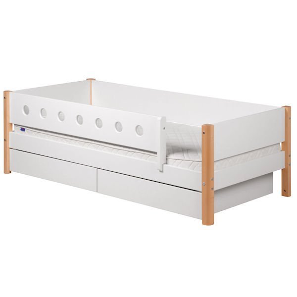 White Einzelbett 90x200 Schübe Sich. sale weiß - nur 785 €*