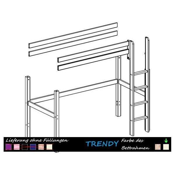 Flexa Basic B-Ware - Trendy Baup. Hochbett ger Leiter weiß Flexa Basic B-Ware - Trendy Baup. Hochbett ger Leiter weiß
