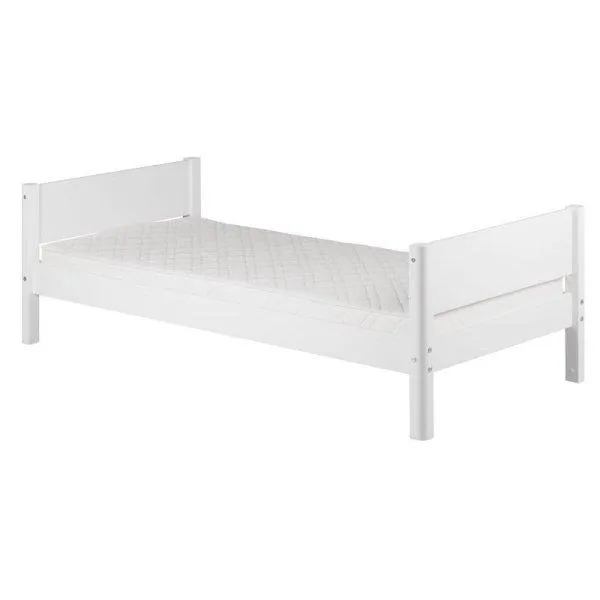 Flexa White Einzelbett 90x200 Pfosten in weiß Flexa White Einzelbett 90x200 Pfosten in weiß