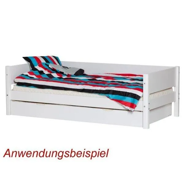 Flexa White Einzelbett 90x200 Pfosten in weiß Flexa White Einzelbett 90x200 Pfosten in weiß