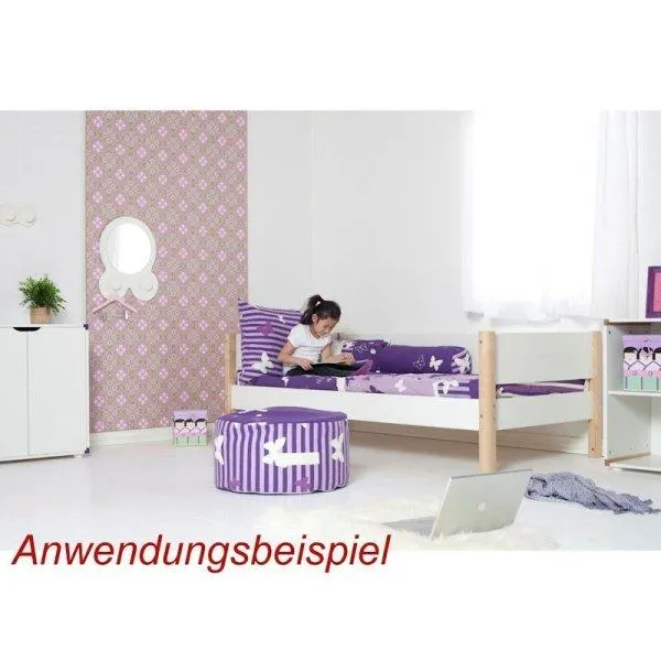 Flexa White Einzelbett 90x200 Pfosten in birke Flexa White Einzelbett 90x200 Pfosten in birke