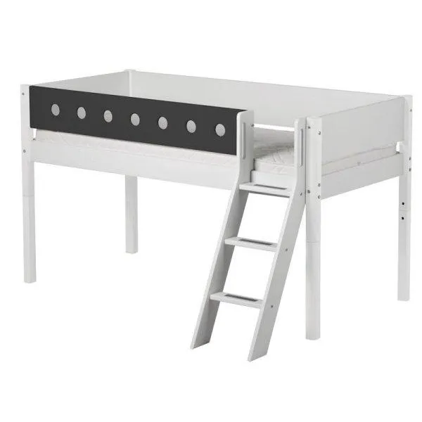Flexa White Spielbett 90x190 Schrägleiter in weiß/grau Flexa White Spielbett 90x190 Schrägleiter in weiß/grau