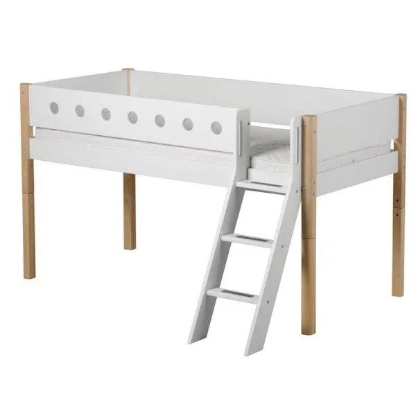 Flexa White Spielbett 90x190 Schrägleiter in birke/weiß Flexa White Spielbett 90x190 Schrägleiter in birke/weiß