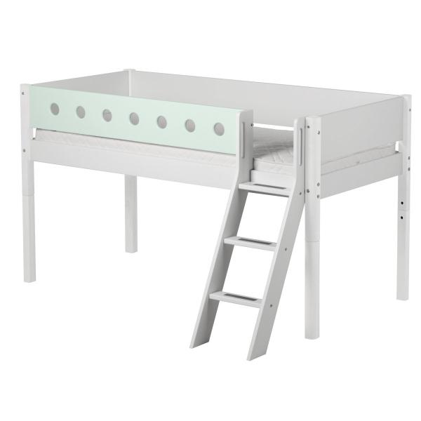 Flexa White Spielbett 90x190 Schrägleiter weiß/weiß/mintgrün Flexa White Spielbett 90x190 Schrägleiter weiß/weiß/mintgrün