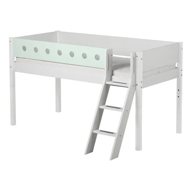 Flexa White Spielbett 90x190 Schrägleiter weiß/mintgrün Flexa White Spielbett 90x190 Schrägleiter weiß/mintgrün