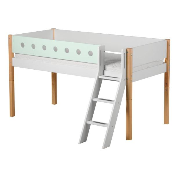 Flexa White Spielbett 90x200 Schrägl. weiß/birke/mintgrün Flexa White Spielbett 90x200 Schrägl. weiß/birke/mintgrün