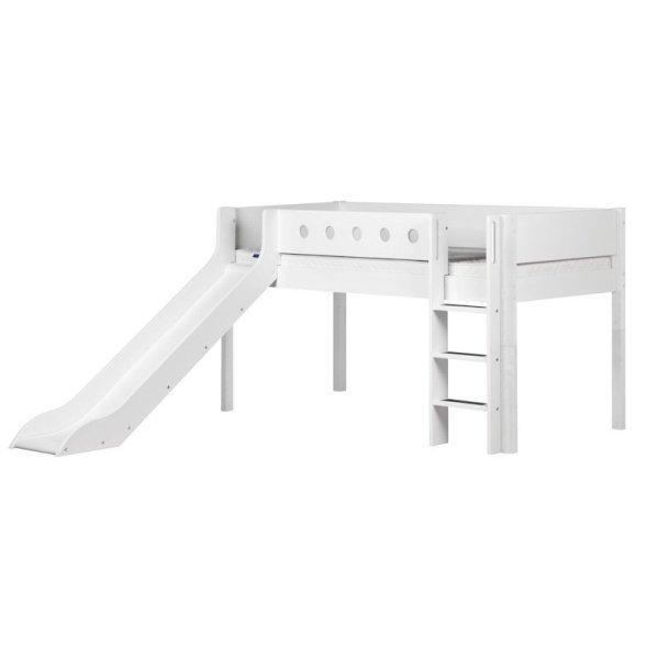 Flexa White Rutschbett 90x190 gerade Leiter in weiß/weiß Flexa White Rutschbett 90x190 gerade Leiter in weiß/weiß