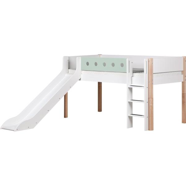 Flexa White Rutschbett 90x190 gerade L. weiß/birke/mintgrün Flexa White Rutschbett 90x190 gerade L. weiß/birke/mintgrün