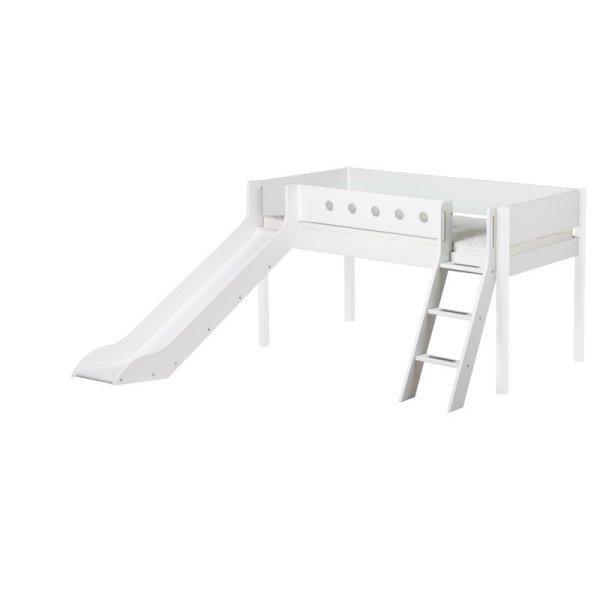Flexa White Rutschbett 90x190 Schrägleiter in weiß/weiß Flexa White Rutschbett 90x190 Schrägleiter in weiß/weiß