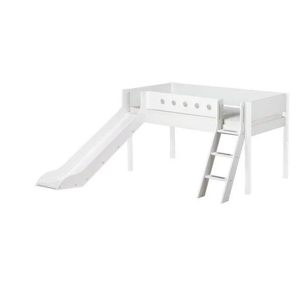 Flexa White Rutschbett 90x190 Schrägleiter in weiß Flexa White Rutschbett 90x190 Schrägleiter in weiß