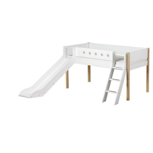 Flexa White Rutschbett 90x190 Schrägleiter in birke/weiß Flexa White Rutschbett 90x190 Schrägleiter in birke/weiß