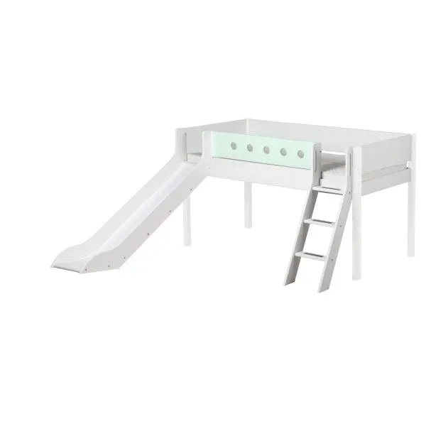 Flexa White Rutschbett 90x190 Schrägl. weiß/mintgrün Flexa White Rutschbett 90x190 Schrägl. weiß/mintgrün
