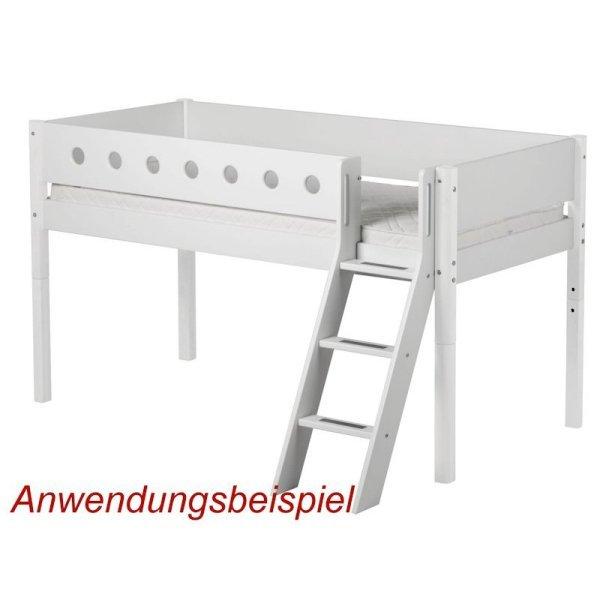 Flexa White Pfosten+schr. Leiter f. Spielbett in weiß Flexa White Pfosten+schr. Leiter f. Spielbett in weiß