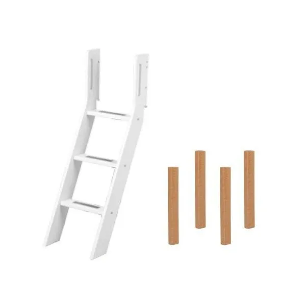 Flexa White Pfosten+schr. Leiter f. Spielbett in birke Flexa White Pfosten+schr. Leiter f. Spielbett in birke