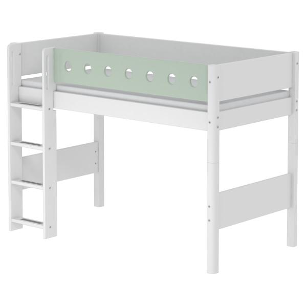 Flexa White Mittelhochb. 90x200 gerade L. weiß/weiß/mintgrün Flexa White Mittelhochb. 90x200 gerade L. weiß/weiß/mintgrün