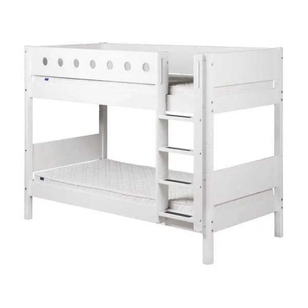 Flexa White Etagenbett 90x190 gerade Leiter in weiß/weiß Flexa White Etagenbett 90x190 gerade Leiter in weiß/weiß