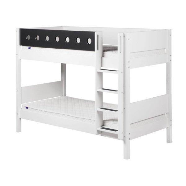 Flexa White Etagenbett 90x190 gerade Leiter in weiß/grau Flexa White Etagenbett 90x190 gerade Leiter in weiß/grau