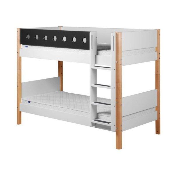 Flexa White Etagenbett 90x190 gerade Leiter in birke/grau Flexa White Etagenbett 90x190 gerade Leiter in birke/grau