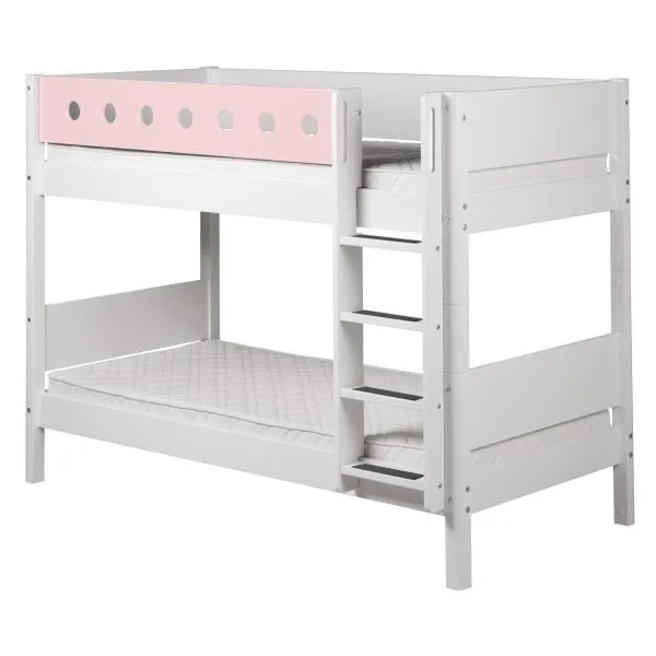Flexa White Etagenbett 90x190 gerade Leiter weiß/weiß/rosa Flexa White Etagenbett 90x190 gerade Leiter weiß/weiß/rosa