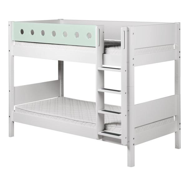Flexa White Etagenbett 90x190 gerade L. weiß/weiß/mintgrün Flexa White Etagenbett 90x190 gerade L. weiß/weiß/mintgrün