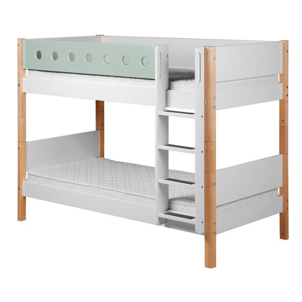 Flexa White Etagenbett 90x190 gerade L. weiß/birke/mintgrün Flexa White Etagenbett 90x190 gerade L. weiß/birke/mintgrün