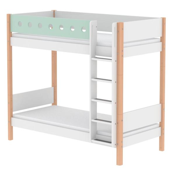 Flexa White extra hohes Etagenbett 90x200 weiß/birke/mintgrün Flexa White extra hohes Etagenbett 90x200 weiß/birke/mintgrün