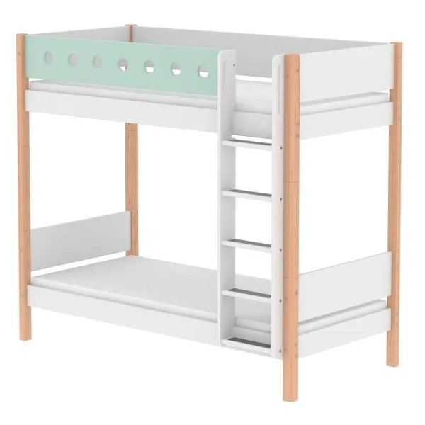 Flexa White extra hohes Etagenbett 90x190 weiß/birke/mintgrün Flexa White extra hohes Etagenbett 90x190 weiß/birke/mintgrün