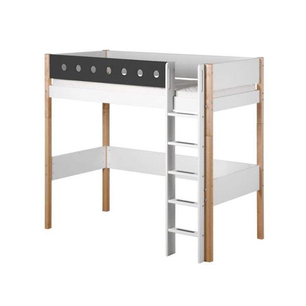 Flexa White Hochbett 90x190 gerade Leiter in birke/grau Flexa White Hochbett 90x190 gerade Leiter in birke/grau