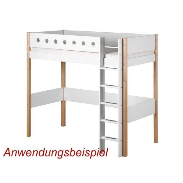 Flexa White Pfosten+ger. Leiter f. 90x200 Hochbett birke Flexa White Pfosten+ger. Leiter f. 90x200 Hochbett birke