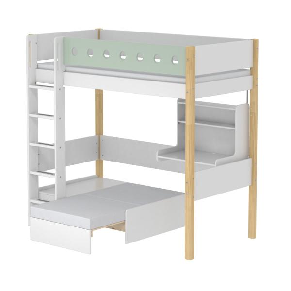 Flexa White Hochb. CASA 90x200 gerade L. weiß/birke/mintgrün Flexa White Hochb. CASA 90x200 gerade L. weiß/birke/mintgrün