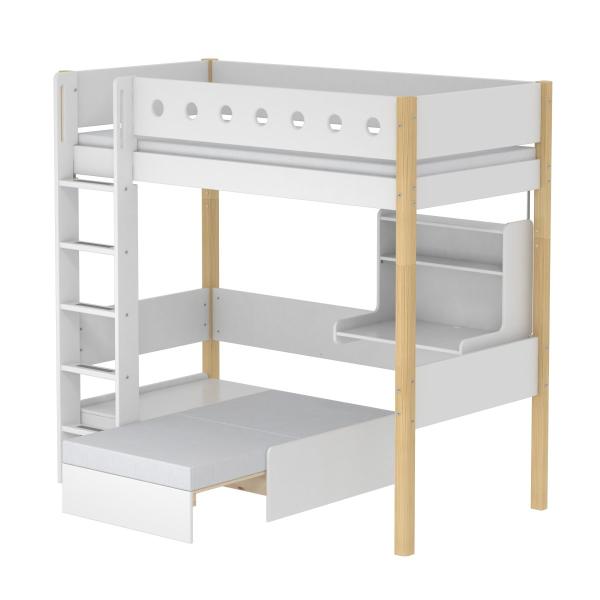 Flexa White Hochbett CASA 90x200 gerade L. weiß/birke/weiß Flexa White Hochbett CASA 90x200 gerade L. weiß/birke/weiß