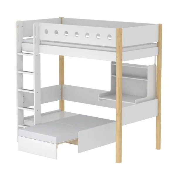 Flexa White Hochbett CASA 90x200 gerade L. weiß/birke/weiß Flexa White Hochbett CASA 90x200 gerade L. weiß/birke/weiß