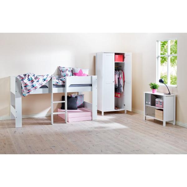 Flexa Basic Modern Spielbett MDF gerade Leiter, weiß Flexa Basic Modern Spielbett MDF gerade Leiter, weiß
