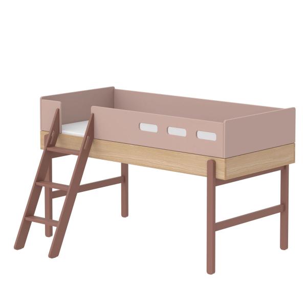Flexa Popsicle Halbhohes Bett mit Schrägleiter in 90x200 Cherry Flexa Popsicle Halbhohes Bett mit Schrägleiter in 90x200 Cherry