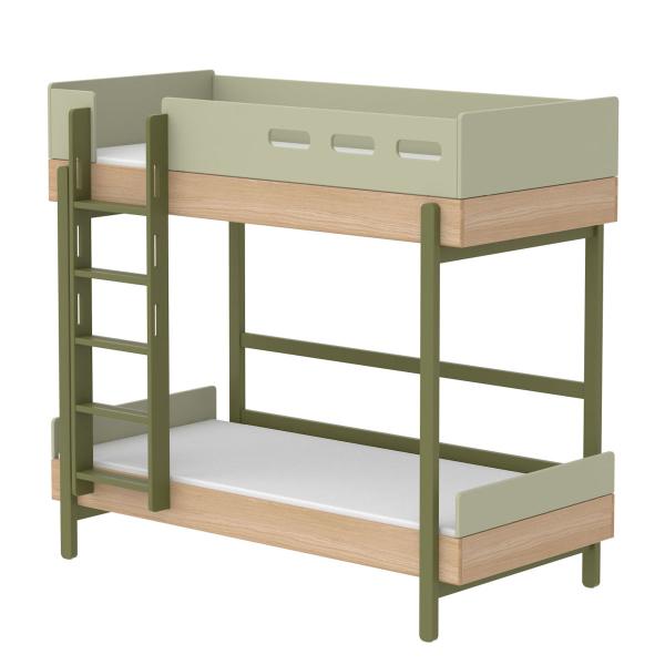 Flexa Popsicle Etagenbett mit gerader Leiter in 90x200 Kiwi Flexa Popsicle Etagenbett mit gerader Leiter in 90x200 Kiwi