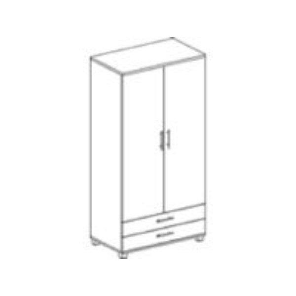 Flexa Classic Schrank 2 Türen, 2 Schübe Terra/Urban Grey Flexa Classic Schrank 2 Türen, 2 Schübe Terra/Urban Grey