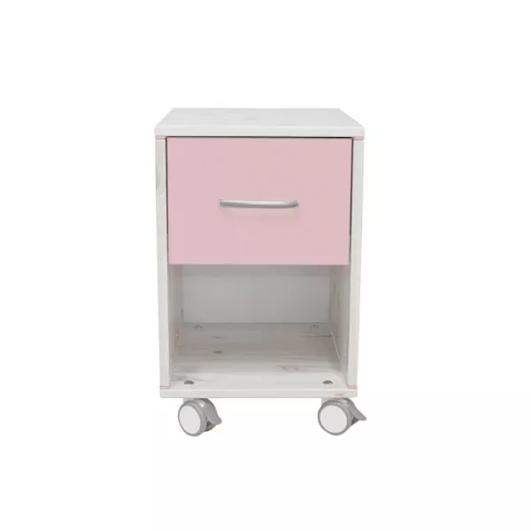 Classic Nachttisch 1 Schublade Kieferweiß/Rosa Classic Nachttisch 1 Schublade Kieferweiß/Rosa